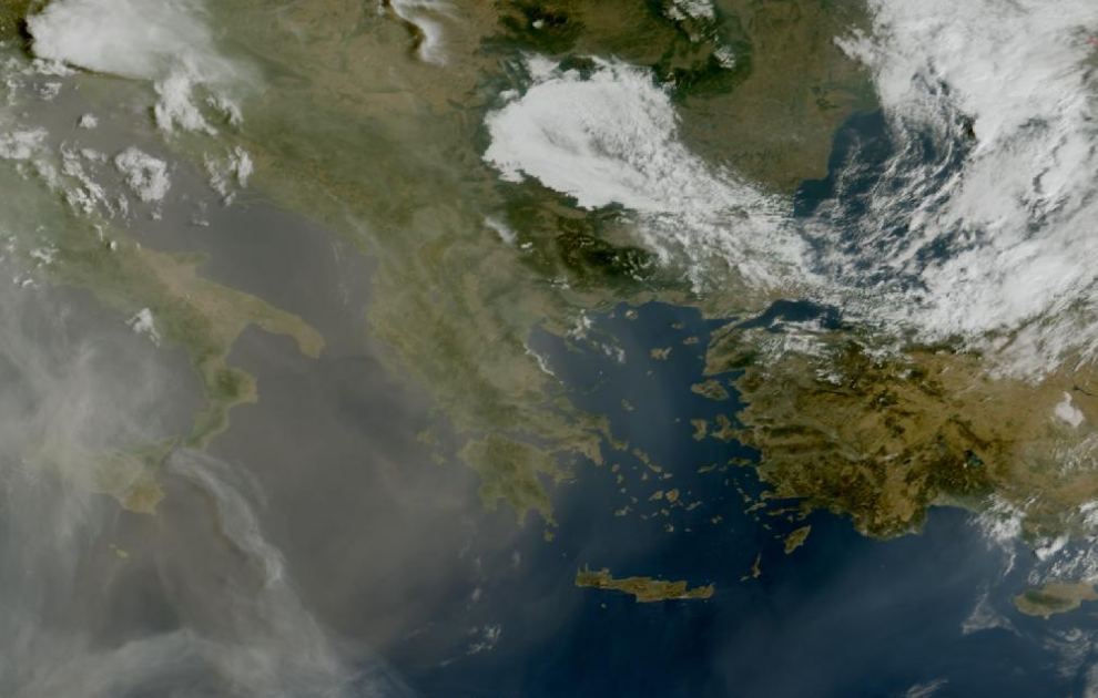 Τελευταία δορυφορική εικόνα νεφοκάλυψης