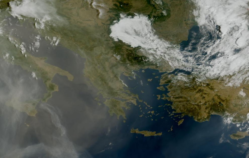 Τελευταία δορυφορική εικόνα νεφοκάλυψης
