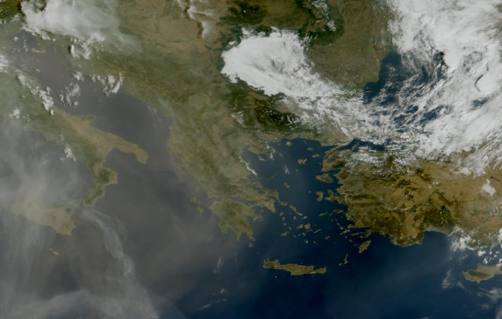 Τελευταία δορυφορική εικόνα νεφοκάλυψης