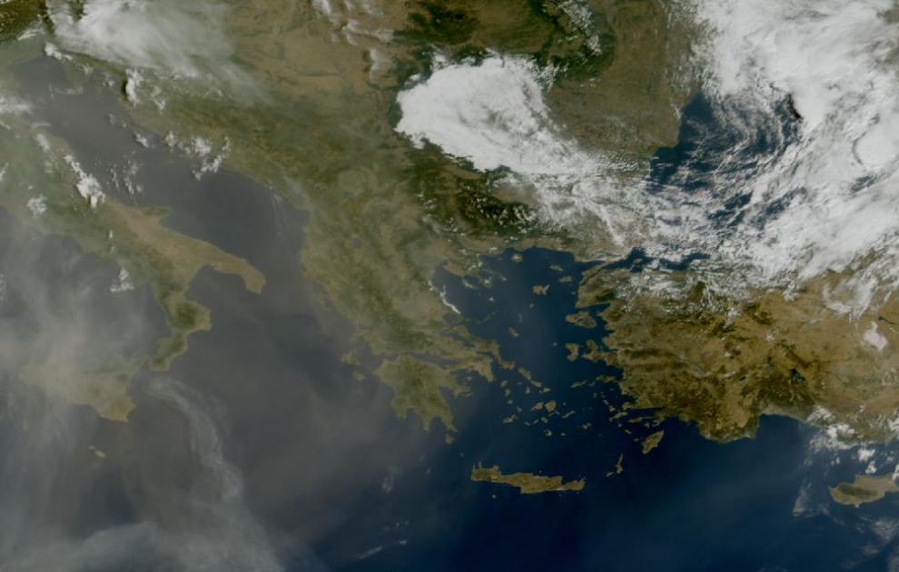 Τελευταία δορυφορική εικόνα νεφοκάλυψης