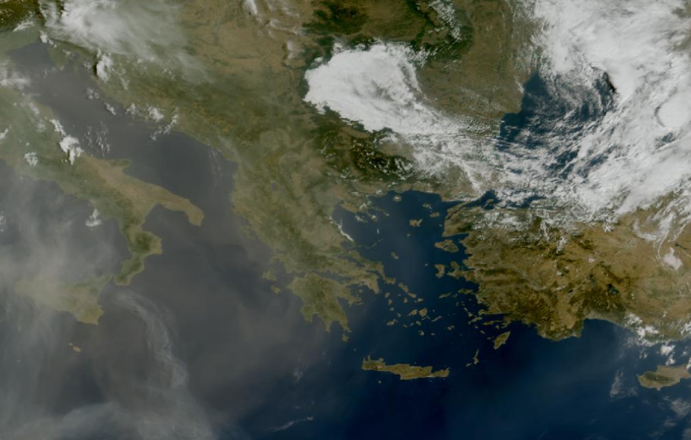 Τελευταία δορυφορική εικόνα νεφοκάλυψης