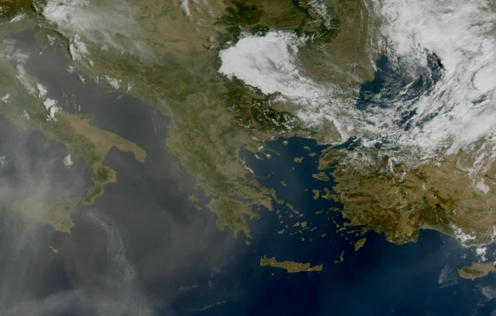 Τελευταία δορυφορική εικόνα νεφοκάλυψης