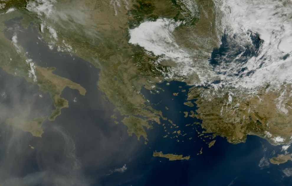 Τελευταία δορυφορική εικόνα νεφοκάλυψης