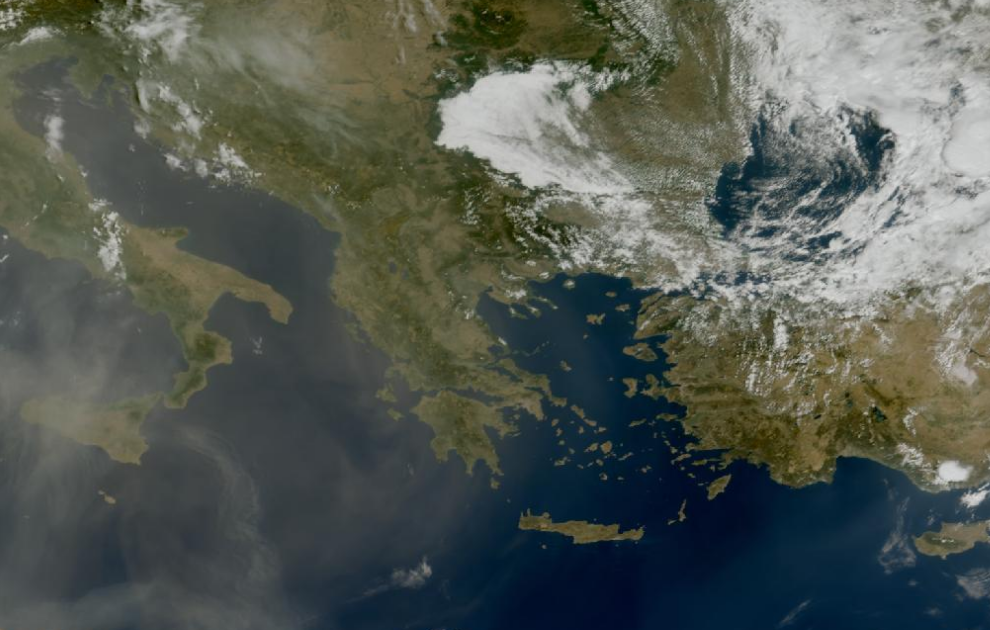 Τελευταία δορυφορική εικόνα νεφοκάλυψης