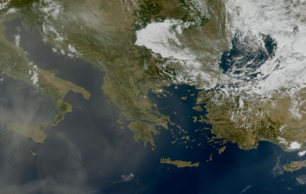 Τελευταία δορυφορική εικόνα νεφοκάλυψης