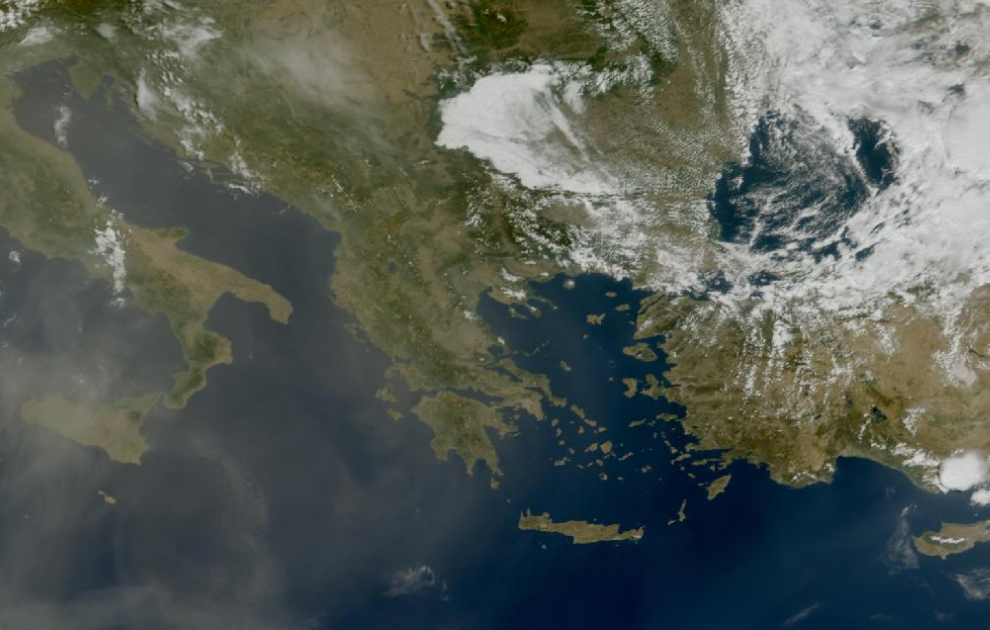 Τελευταία δορυφορική εικόνα νεφοκάλυψης