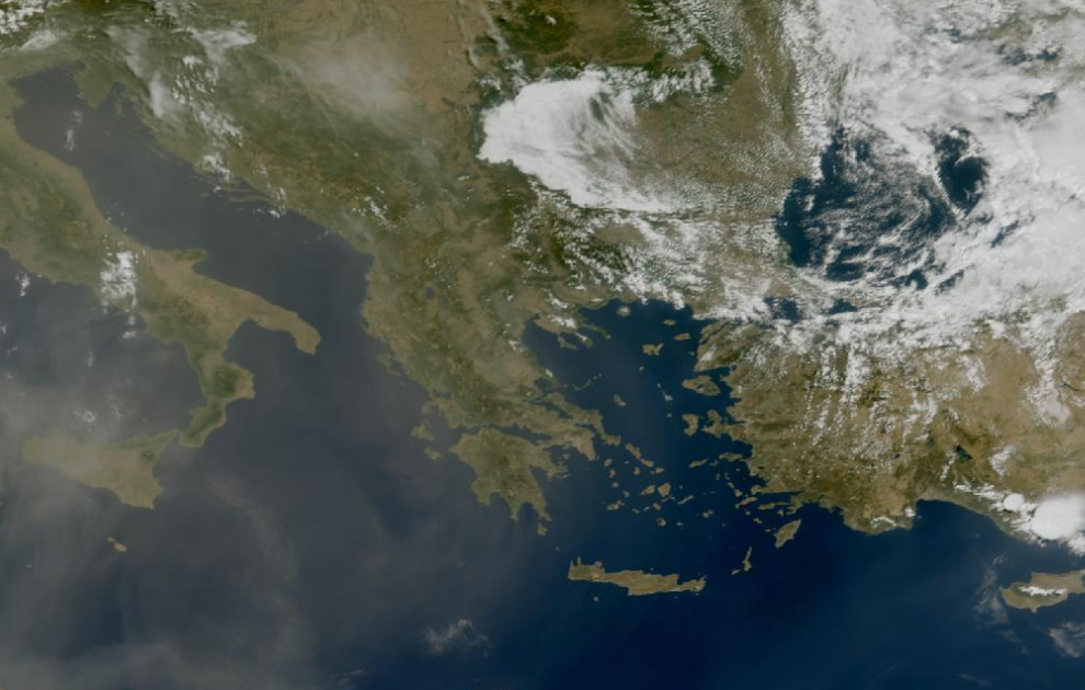 Τελευταία δορυφορική εικόνα νεφοκάλυψης