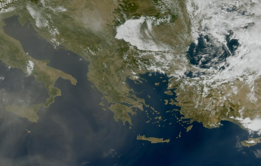 Τελευταία δορυφορική εικόνα νεφοκάλυψης