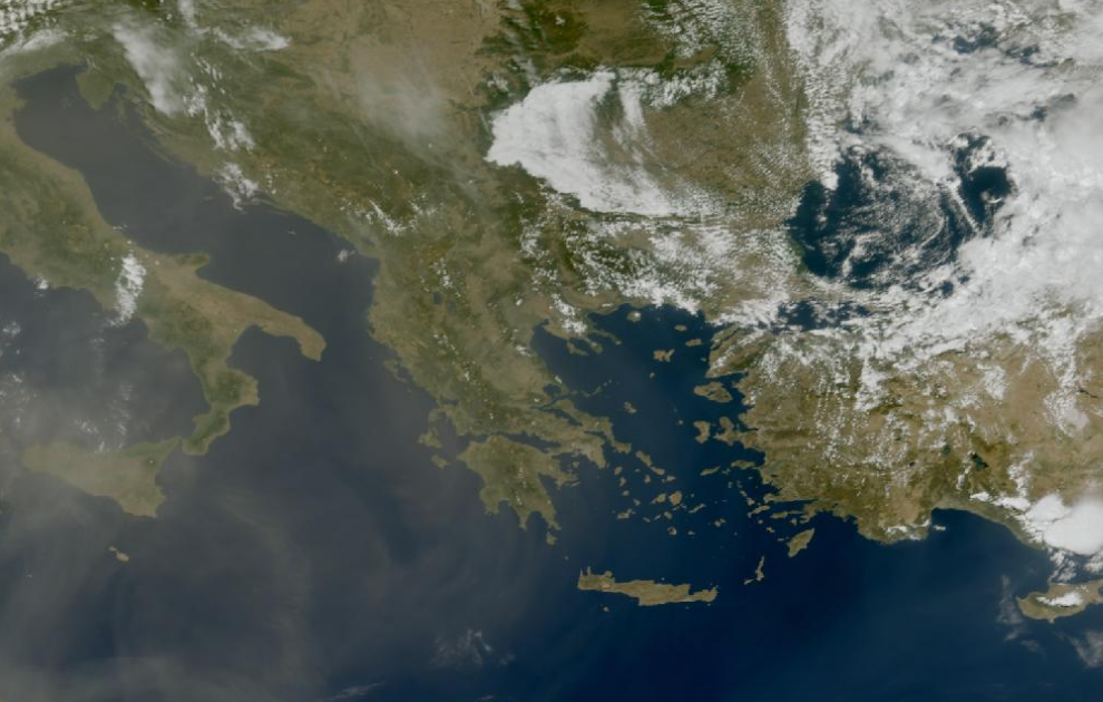 Τελευταία δορυφορική εικόνα νεφοκάλυψης