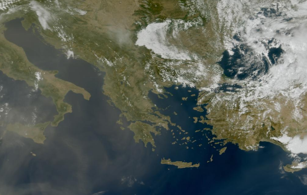 Τελευταία δορυφορική εικόνα νεφοκάλυψης