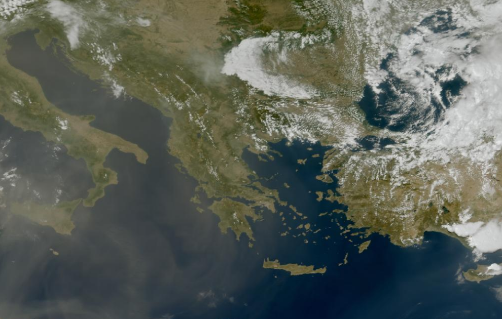 Τελευταία δορυφορική εικόνα νεφοκάλυψης