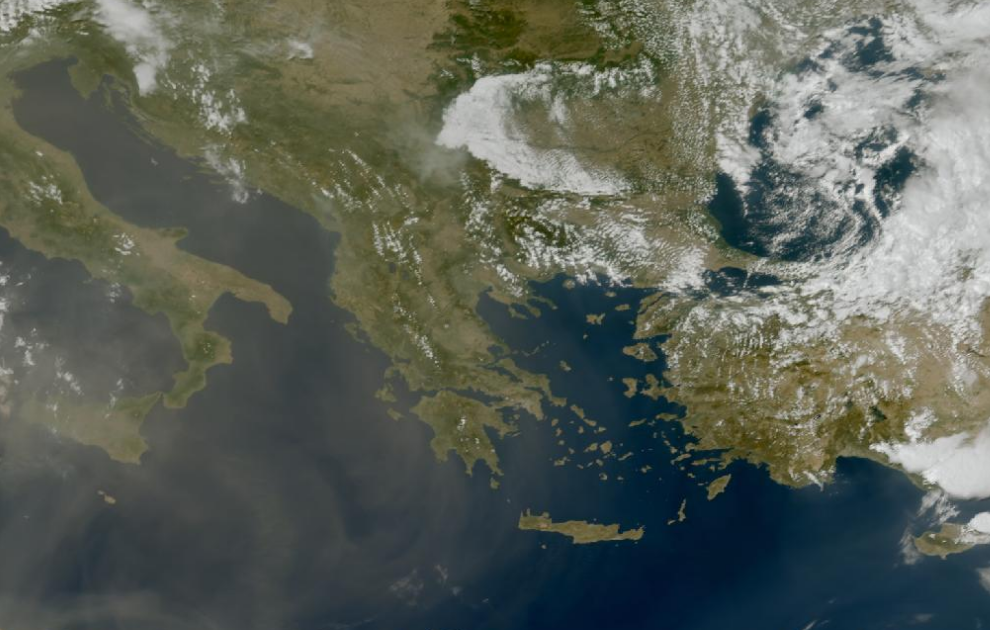 Τελευταία δορυφορική εικόνα νεφοκάλυψης