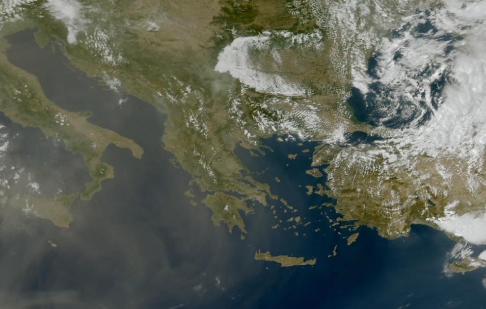 Τελευταία δορυφορική εικόνα νεφοκάλυψης