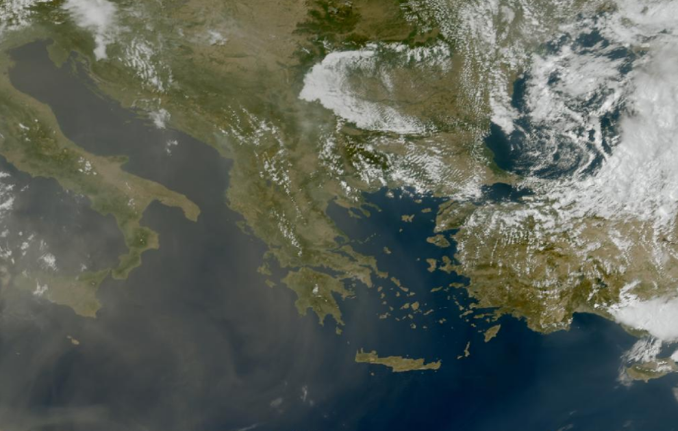 Τελευταία δορυφορική εικόνα νεφοκάλυψης