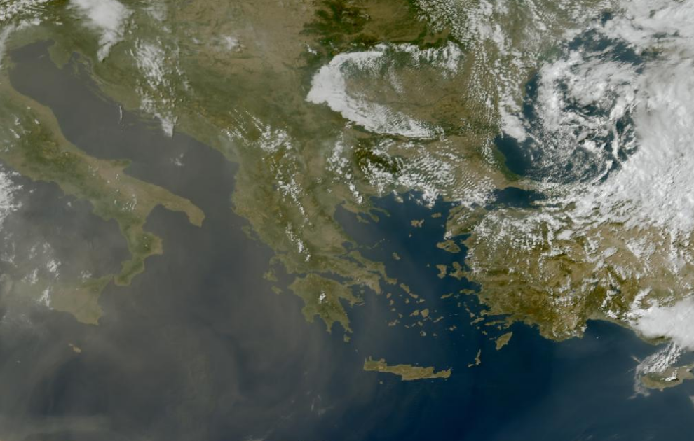 Τελευταία δορυφορική εικόνα νεφοκάλυψης