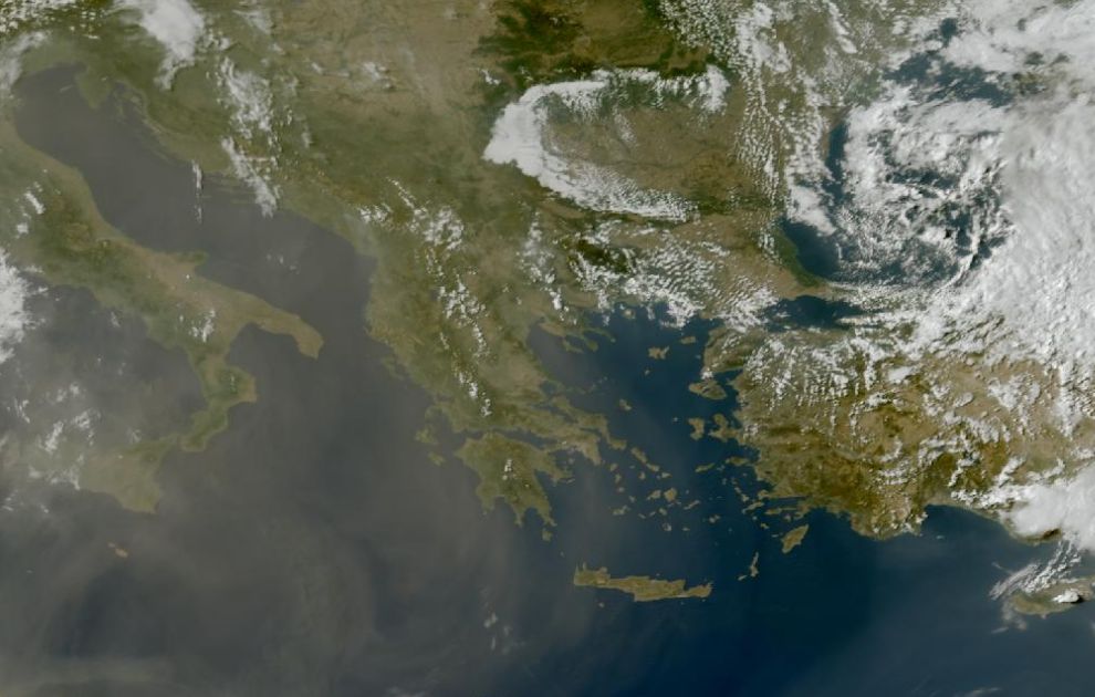 Τελευταία δορυφορική εικόνα νεφοκάλυψης