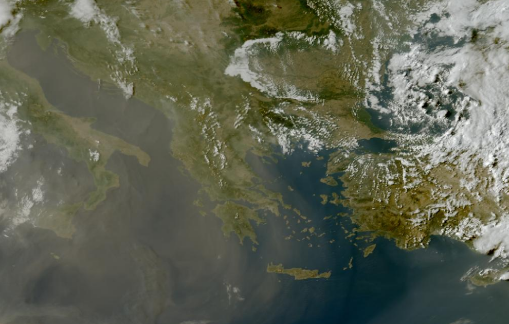 Τελευταία δορυφορική εικόνα νεφοκάλυψης
