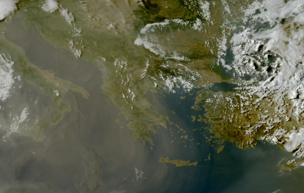 Τελευταία δορυφορική εικόνα νεφοκάλυψης