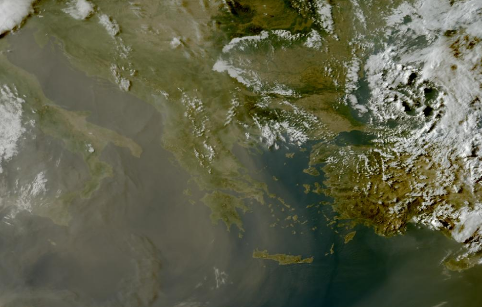 Τελευταία δορυφορική εικόνα νεφοκάλυψης