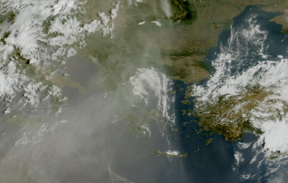 Τελευταία δορυφορική εικόνα νεφοκάλυψης