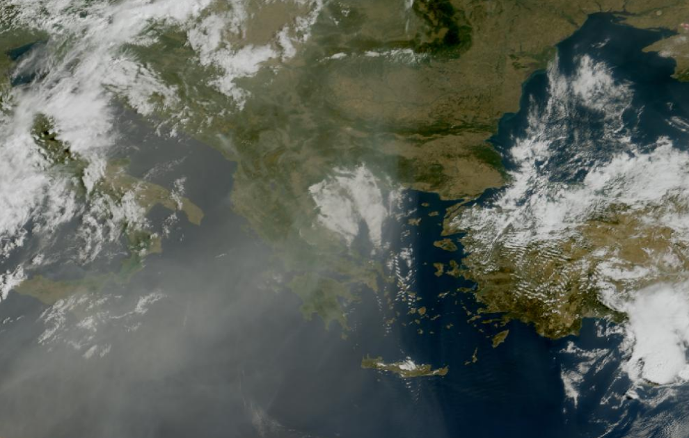 Τελευταία δορυφορική εικόνα νεφοκάλυψης