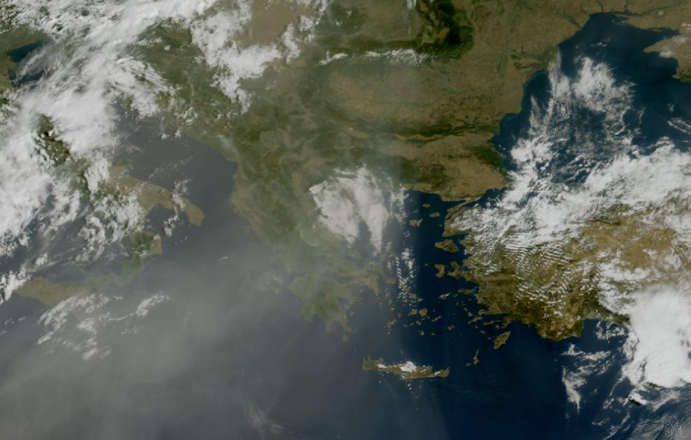Τελευταία δορυφορική εικόνα νεφοκάλυψης