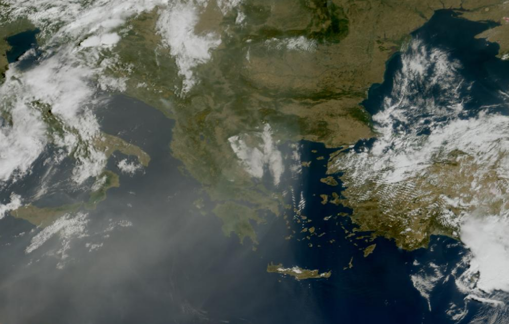 Τελευταία δορυφορική εικόνα νεφοκάλυψης