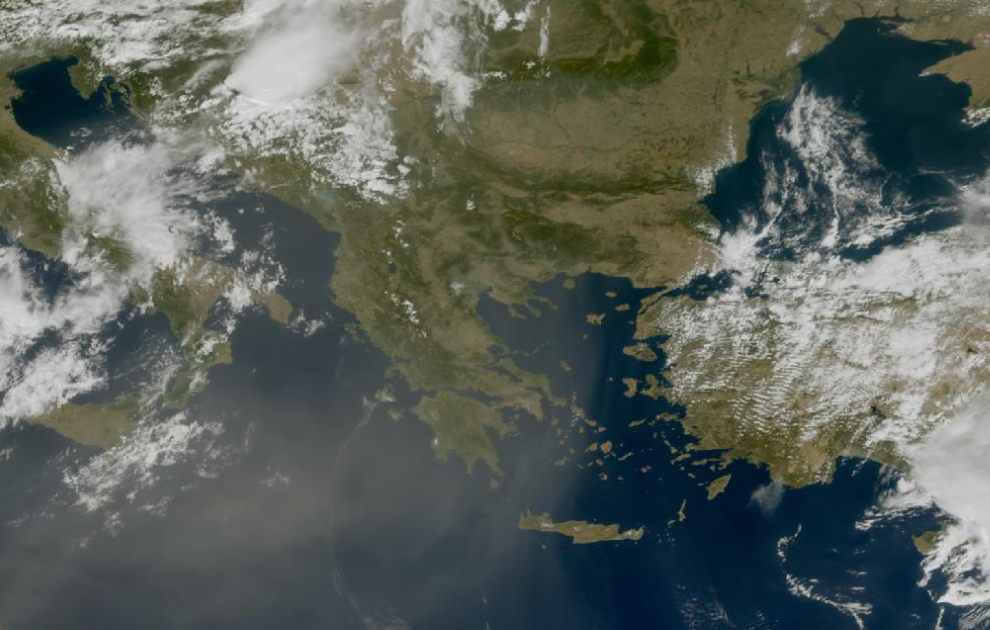 Τελευταία δορυφορική εικόνα νεφοκάλυψης
