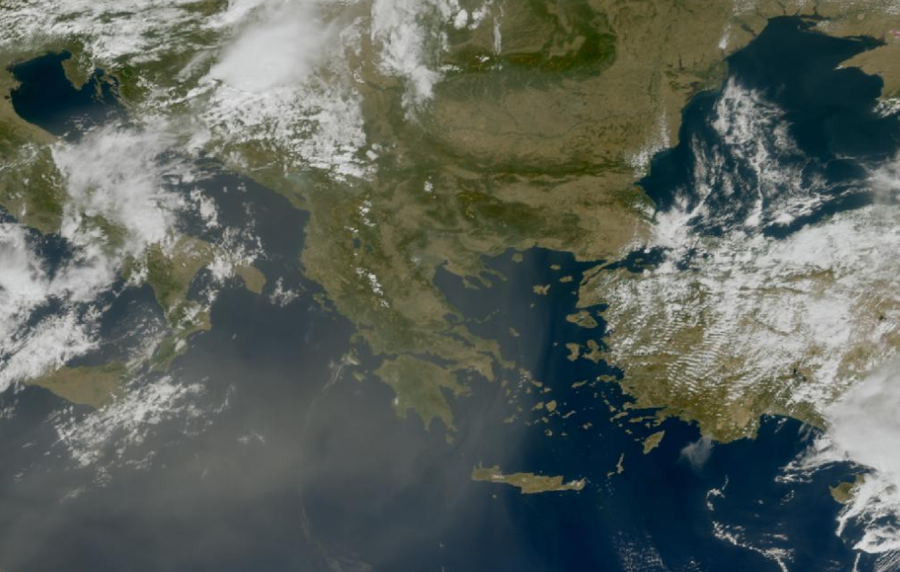 Τελευταία δορυφορική εικόνα νεφοκάλυψης
