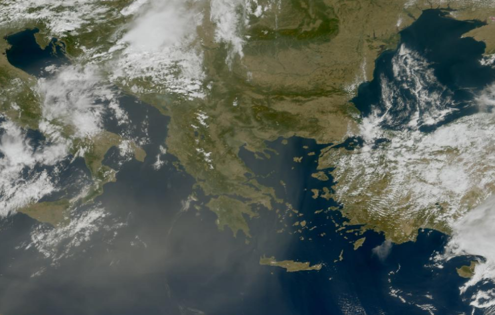 Τελευταία δορυφορική εικόνα νεφοκάλυψης