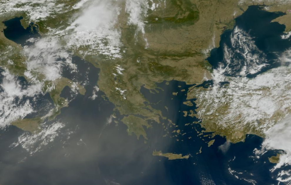 Τελευταία δορυφορική εικόνα νεφοκάλυψης