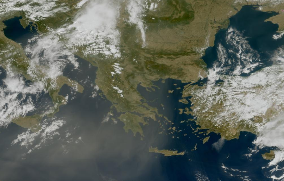 Τελευταία δορυφορική εικόνα νεφοκάλυψης