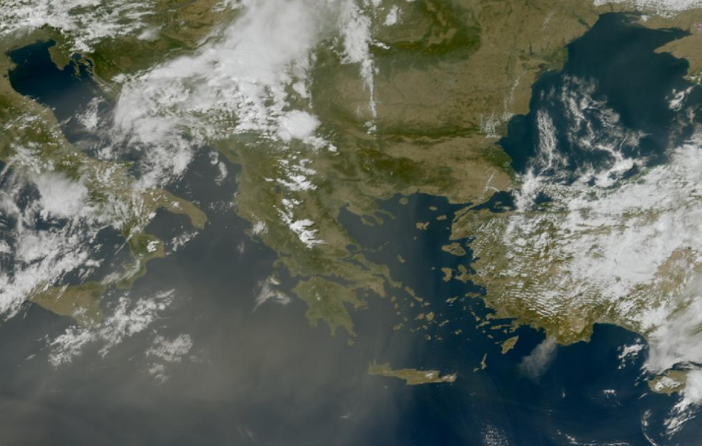 Τελευταία δορυφορική εικόνα νεφοκάλυψης