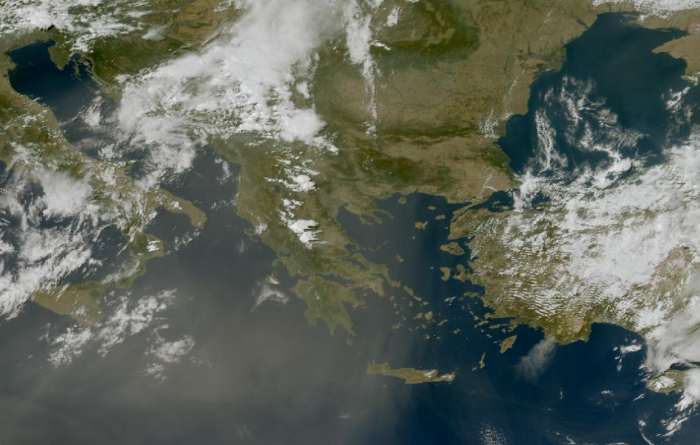 Τελευταία δορυφορική εικόνα νεφοκάλυψης