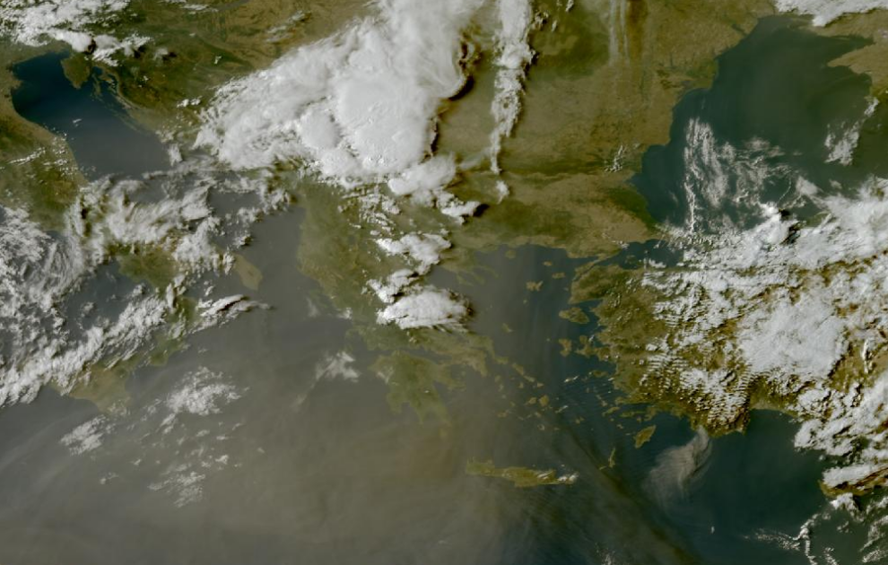 Τελευταία δορυφορική εικόνα νεφοκάλυψης