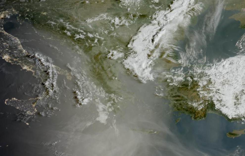 Τελευταία δορυφορική εικόνα νεφοκάλυψης