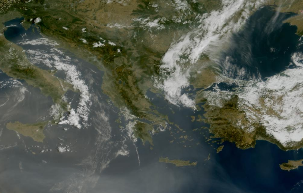 Τελευταία δορυφορική εικόνα νεφοκάλυψης