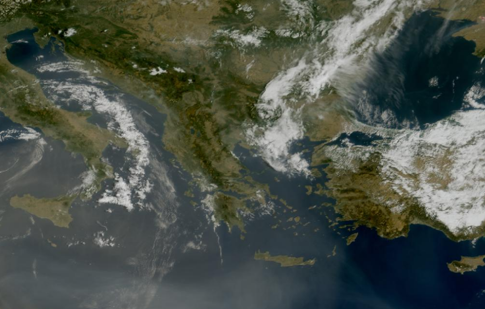 Τελευταία δορυφορική εικόνα νεφοκάλυψης
