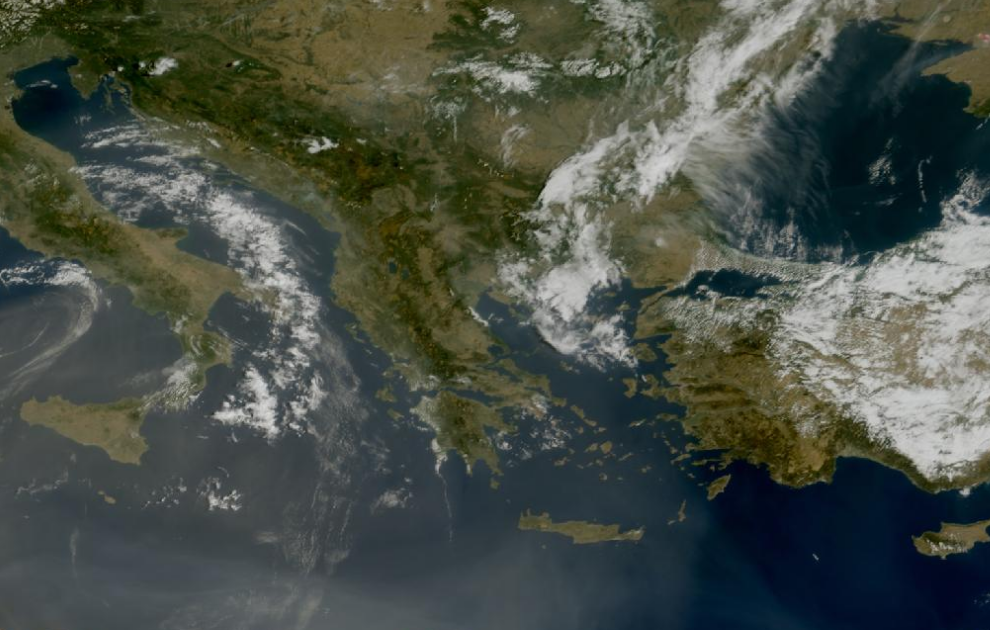 Τελευταία δορυφορική εικόνα νεφοκάλυψης