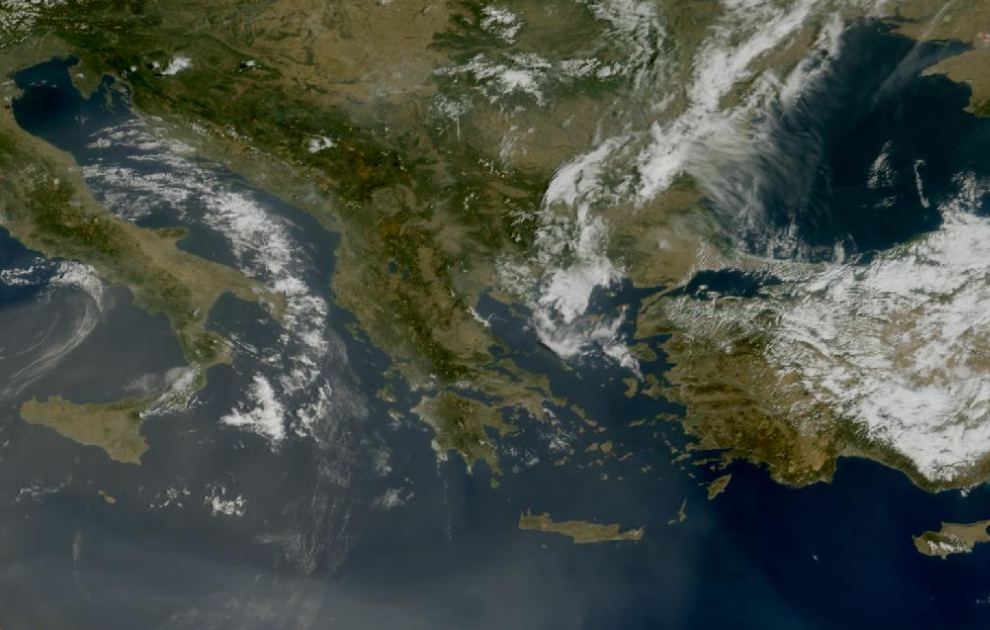 Τελευταία δορυφορική εικόνα νεφοκάλυψης