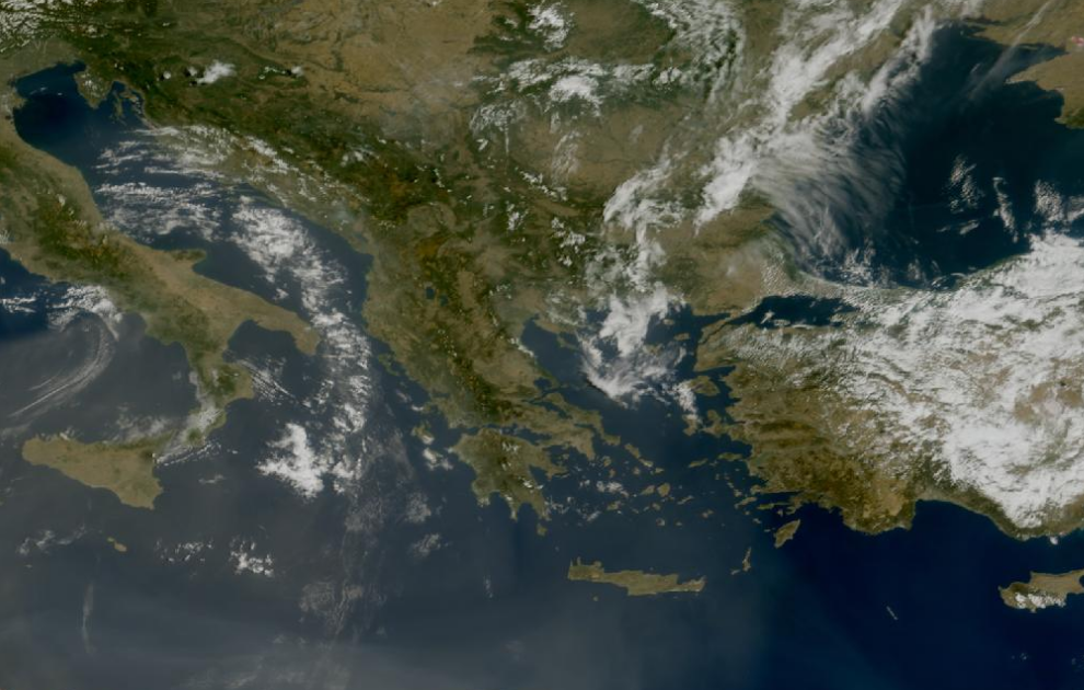 Τελευταία δορυφορική εικόνα νεφοκάλυψης