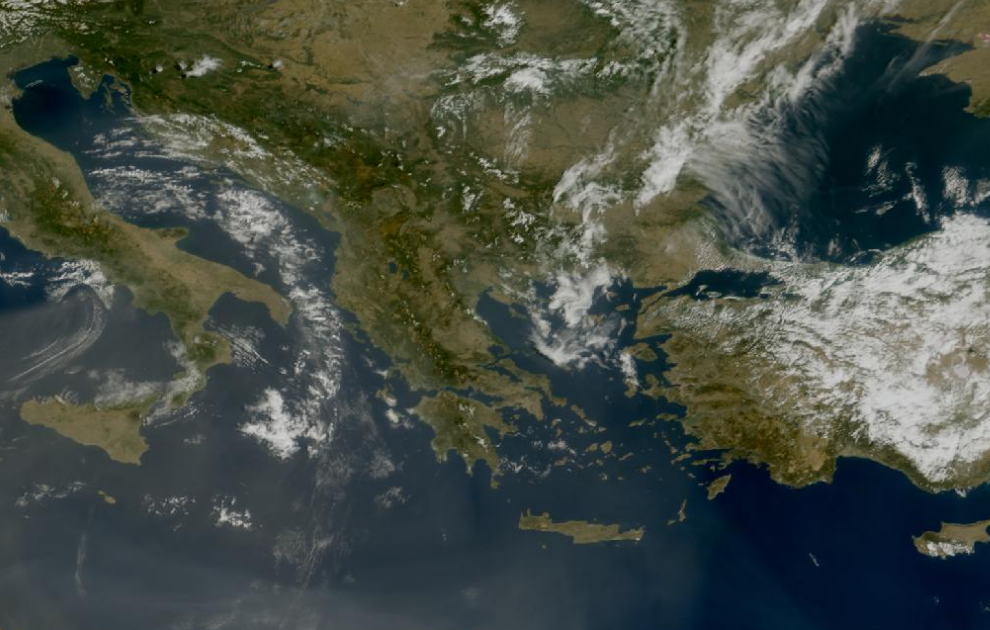 Τελευταία δορυφορική εικόνα νεφοκάλυψης