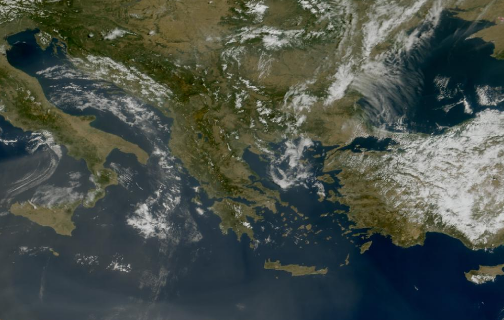 Τελευταία δορυφορική εικόνα νεφοκάλυψης