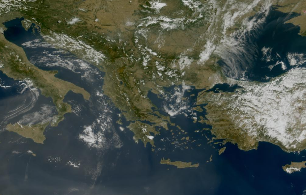 Τελευταία δορυφορική εικόνα νεφοκάλυψης