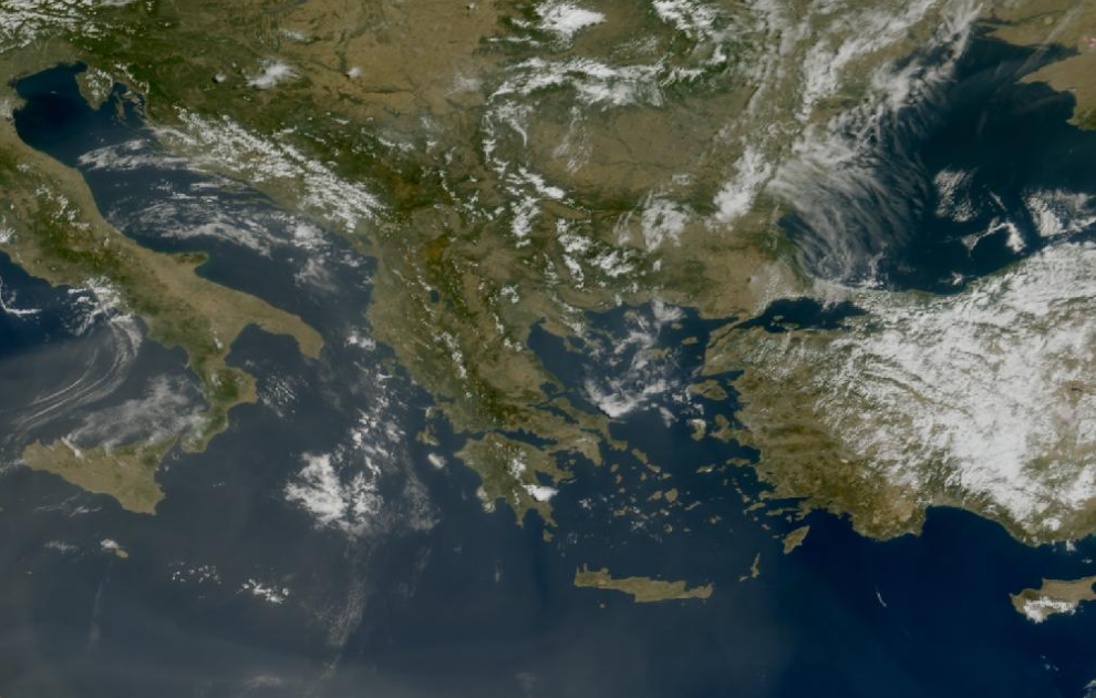 Τελευταία δορυφορική εικόνα νεφοκάλυψης