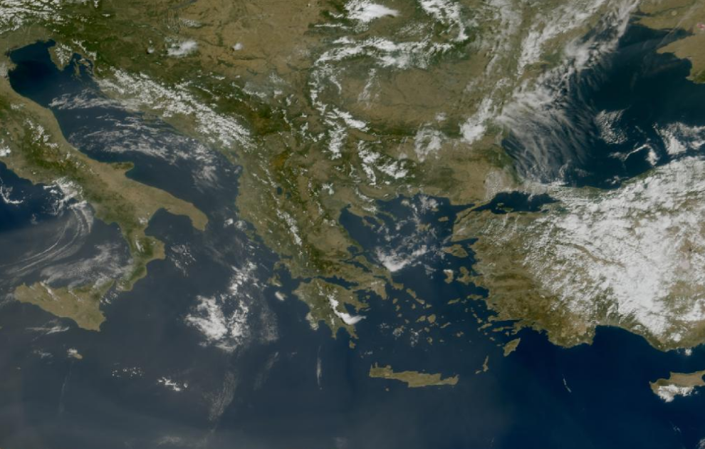 Τελευταία δορυφορική εικόνα νεφοκάλυψης