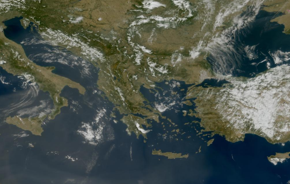Τελευταία δορυφορική εικόνα νεφοκάλυψης