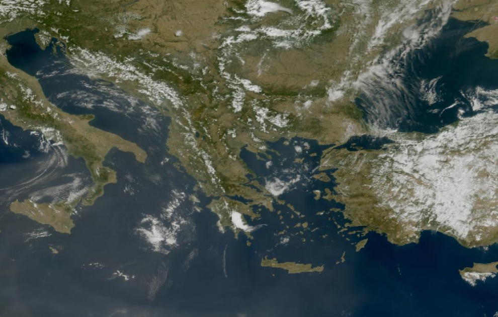 Τελευταία δορυφορική εικόνα νεφοκάλυψης