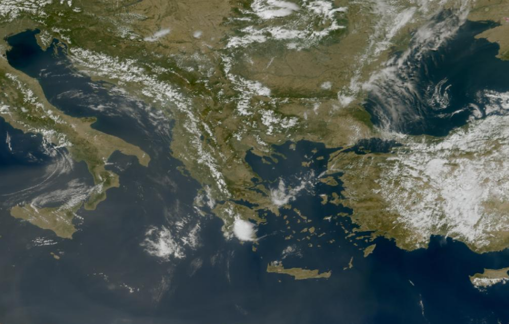 Τελευταία δορυφορική εικόνα νεφοκάλυψης