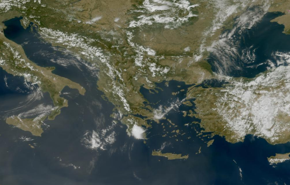 Τελευταία δορυφορική εικόνα νεφοκάλυψης